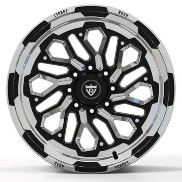 Custom forged monoblock wheel RV-MH01 for Dodge Ram, featuring deep dish design and machined aerospace-grade 6061-T6 aluminum.